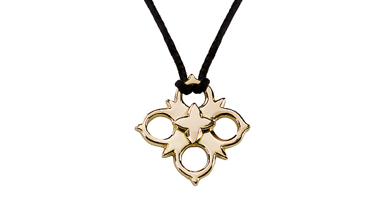 closeup Felur de Lis Pendant
