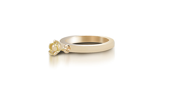 Gold flexibel Blumen Ring