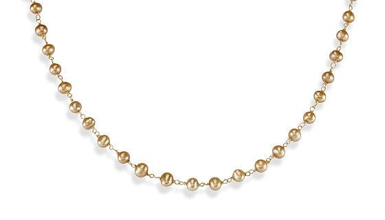 Perle Gold Kette close-up