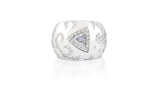Silber Ring mit Zirkonia im Triangel