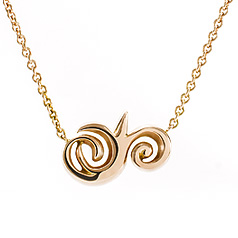 Goldener Fleur de Lis Pendant