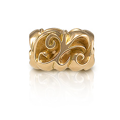 Goldener Fleur de Lis Ring