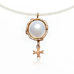 goldener Kreuz Perle Pendant